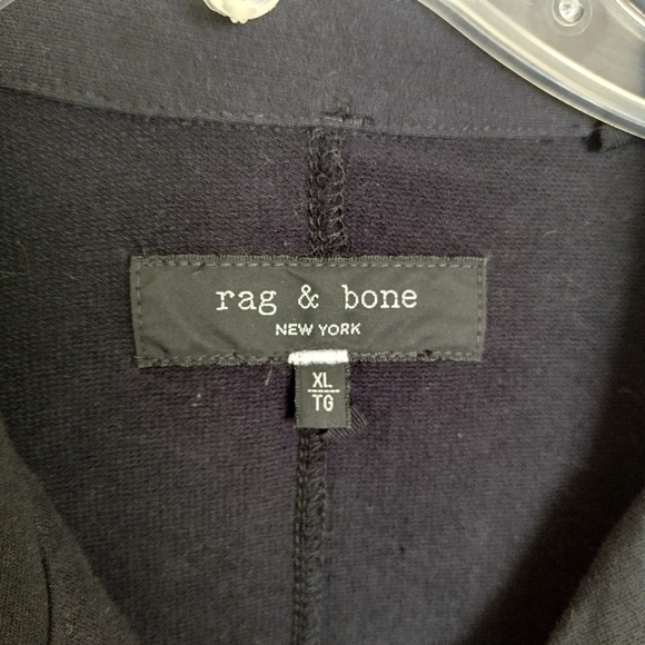 Rag & bone Avery Button-Up black Shirt short sleeve soft sz Xl - Picture 6 of 8